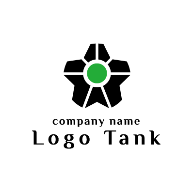 黒と緑のロゴ ロゴタンク 企業 店舗ロゴ シンボルマーク格安作成販売