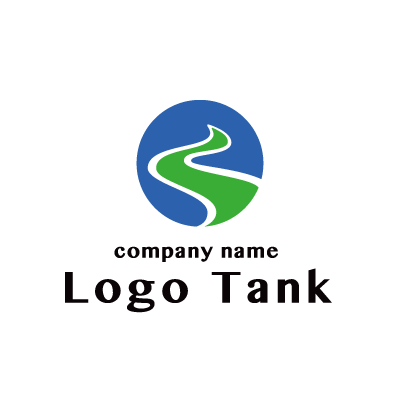 穏やかな道のロゴ ロゴタンク 企業 店舗ロゴ シンボルマーク格安作成販売