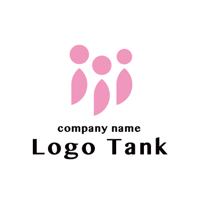 ピンクのシンプルなロゴ