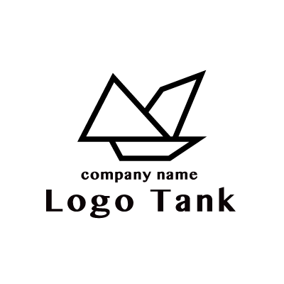紙飛行機をモチーフにしたロゴ ロゴタンク 企業 店舗ロゴ シンボルマーク格安作成販売