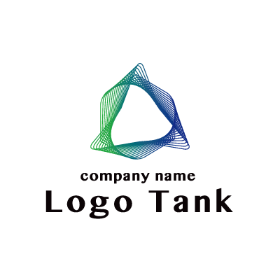 青と緑のグラデーションのロゴ ロゴタンク 企業 店舗ロゴ シンボルマーク格安作成販売