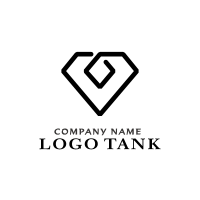シンプルな一筆書きのロゴ ロゴタンク 企業 店舗ロゴ シンボルマーク格安作成販売
