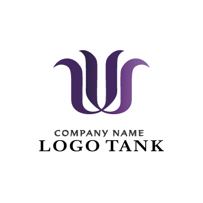 紫のグラデーションのロゴ