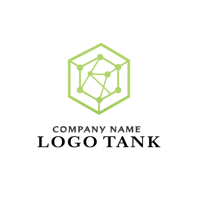 六角形と星座を組み合わせたロゴ ロゴタンク 企業 店舗ロゴ シンボルマーク格安作成販売