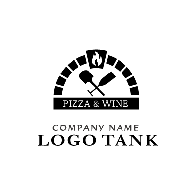 ピザとワインのロゴ