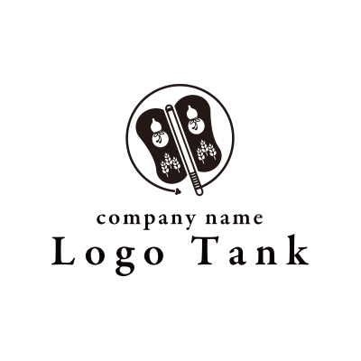 軍配のロゴ ロゴタンク 企業 店舗ロゴ シンボルマーク格安作成販売