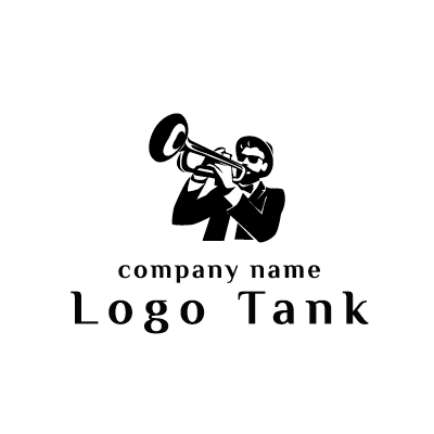 トランペッターのロゴ ロゴタンク 企業 店舗ロゴ シンボルマーク格安作成販売
