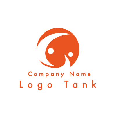 円形のCと人のロゴ オレンジ / C / 人 / シンプル / 保険 / IT / コンサル / 建築 / クリニック /,ロゴタンク,ロゴ,ロゴマーク,作成,制作