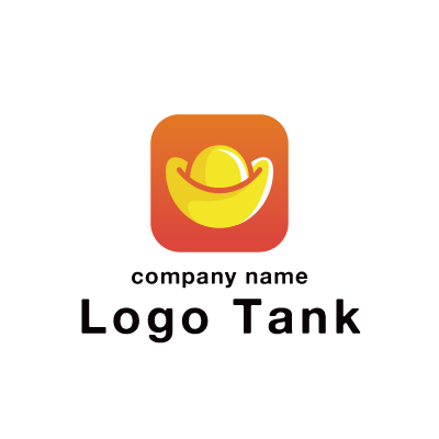 黄色い帽子をモチーフにしたロゴ ロゴタンク 企業 店舗ロゴ シンボルマーク格安作成販売