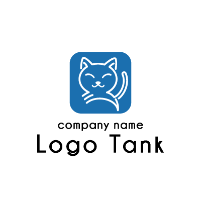 可愛い猫が走るロゴ ロゴタンク 企業 店舗ロゴ シンボルマーク格安作成販売