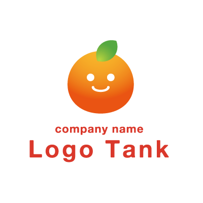みかんのキャラクターロゴマーク ロゴタンク 企業 店舗ロゴ シンボルマーク格安作成販売