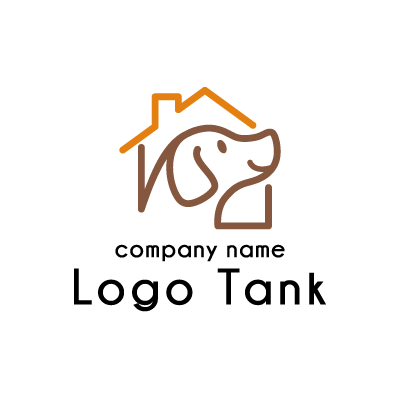 犬と家のロゴ ロゴタンク 企業 店舗ロゴ シンボルマーク格安作成販売