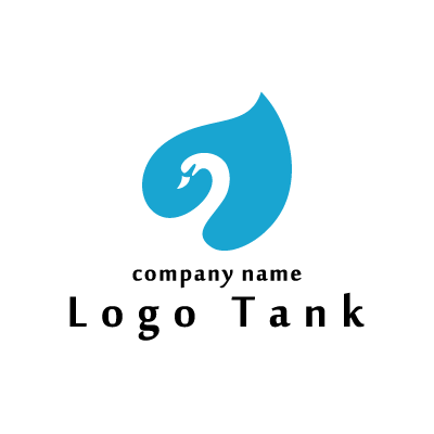 クールな白鳥のロゴ ロゴタンク 企業 店舗ロゴ シンボルマーク格安作成販売