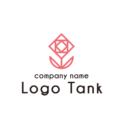 シンプルな図形で表現した花のロゴ ロゴタンク 企業 店舗ロゴ シンボルマーク格安作成販売
