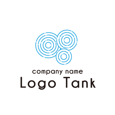 水の波紋をイメージしたロゴ ロゴタンク 企業 店舗ロゴ シンボルマーク格安作成販売
