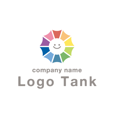 カラフルな太陽のロゴ ロゴタンク 企業 店舗ロゴ シンボルマーク格安作成販売