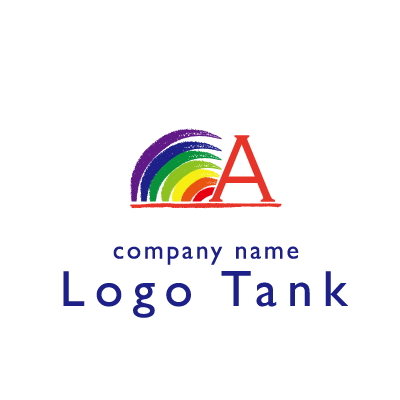 手書き風の虹とAのロゴ