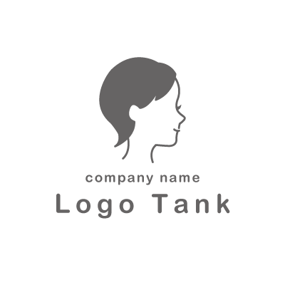 抽象的な女性の横顔のロゴ 未設定,ロゴタンク,ロゴ,ロゴマーク,作成,制作