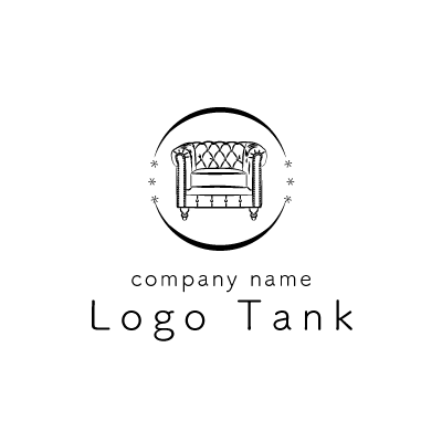 シンプルなソファのロゴ ロゴタンク 企業 店舗ロゴ シンボルマーク格安作成販売