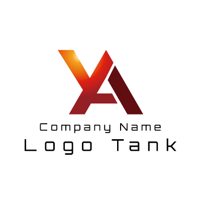 YとAのロゴ A / Y / 赤 / シンプル / クール / 建築 / 製造 / 建設 / IT / ネット / flame /,ロゴタンク,ロゴ,ロゴマーク,作成,制作