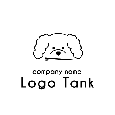 犬と歯ブラシのロゴ 未設定,ロゴタンク,ロゴ,ロゴマーク,作成,制作