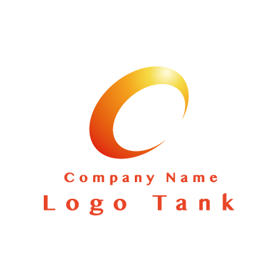 Cのロゴ C / グラデーション / オレンジ / シンプル / 建築 / 製造 / 建設 / IT / ネット / flame /,ロゴタンク,ロゴ,ロゴマーク,作成,制作