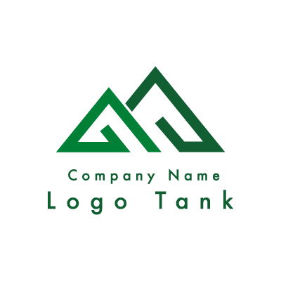 抽象的な山のロゴ 緑 / 山 / シンプル / フラット / クリニック / アウトドア / ショップ / 宿泊 /,ロゴタンク,ロゴ,ロゴマーク,作成,制作