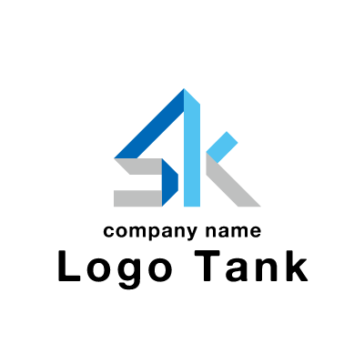 SとKの立体的なロゴ