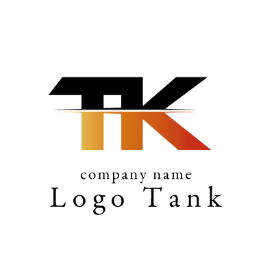 アルファベットtとkの力強いロゴ ロゴタンク 企業 店舗ロゴ シンボルマーク格安作成販売