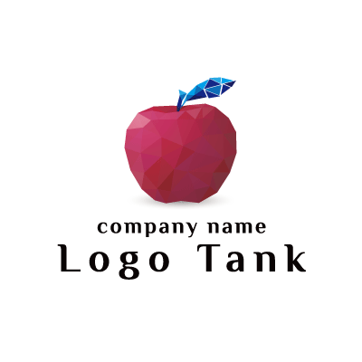 ポリゴンのリンゴ リンゴ / アップル / 立体 / 赤 / ポップ / シック /,ロゴタンク,ロゴ,ロゴマーク,作成,制作