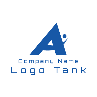 Aのロゴ A / 青 / フラット / シンプル / クール / 建築 / 建設 / 製造 / IT / flame / ネット /,ロゴタンク,ロゴ,ロゴマーク,作成,制作