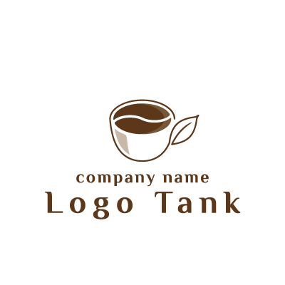 シンプルな珈琲と紅茶のロゴ