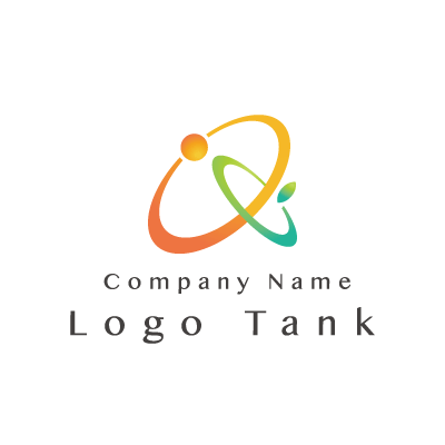 繋がりリンクのロゴ リンク / 繋がり / オレンジ / 緑 / シンプル / ナチュラル / クリニック / IT / 建設 / flame / 士業 /,ロゴタンク,ロゴ,ロゴマーク,作成,制作