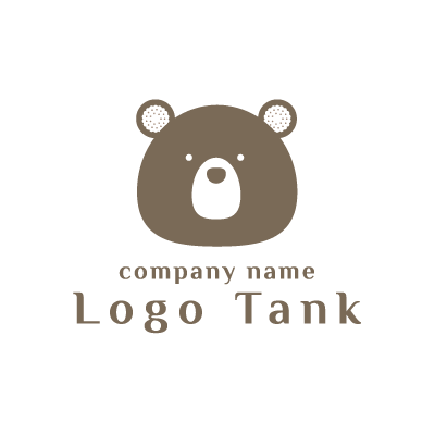 耳がビスケットになったクマのロゴ ロゴタンク 企業 店舗ロゴ シンボルマーク格安作成販売