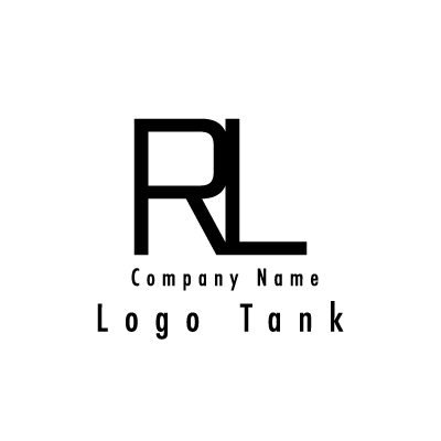 シンプルなRとL R / L / 黒 / シンプル / モダン / 美容 / サロン / クリニック / 設計 / 建築 / 建設 / ネット /,ロゴタンク,ロゴ,ロゴマーク,作成,制作