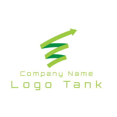 螺旋のロゴ 緑 / シンプル / ナチュラル / クリニック / 建築 / IT / flame / 螺旋 /,ロゴタンク,ロゴ,ロゴマーク,作成,制作