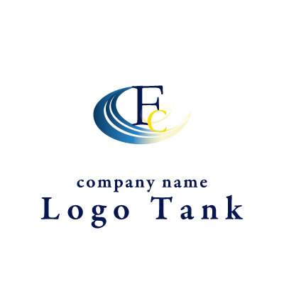 FとCの未来的ロゴ