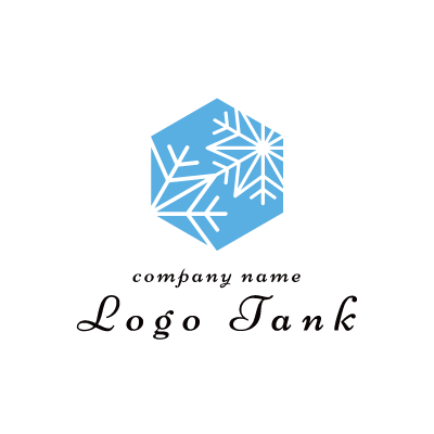 六角形と雪の結晶のロゴ
