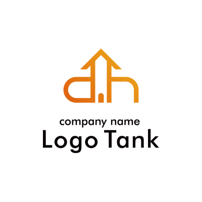 家をモチーフにしたスタイリッシュなロゴ【ロゴタンク】企業・店舗ロゴ