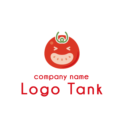 笑顔が弾けるトマトのロゴ