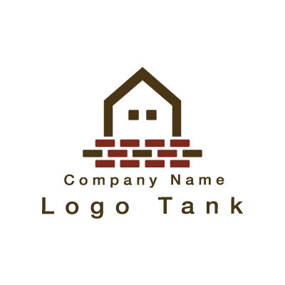 レンガと家のロゴ
