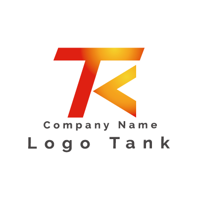 TとKのロゴ T / K / グラデーション / オレンジ / シンプル / 建築 / 建設 / 製造 / IT / 擬人化 / ネット / flame /,ロゴタンク,ロゴ,ロゴマーク,作成,制作