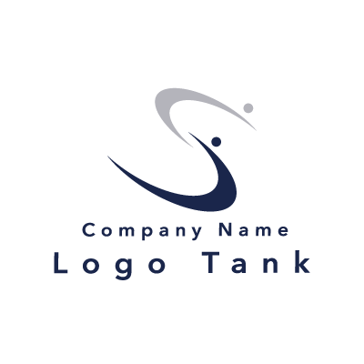 シャープなSのロゴ S、紺、グレー,シンプル、シャープ、クール,建築、建設、製造,IT・web・ネット・テクノロジー ,ロゴタンク,ロゴ,ロゴマーク,作成,制作