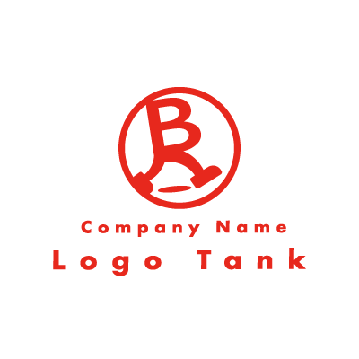 Bの歩くポップなロゴ B、単色、歩く,シンプル、ポップ,IT、web、ネット、テクノロジー ,スポーツ、ショップ,ロゴタンク,ロゴ,ロゴマーク,作成,制作