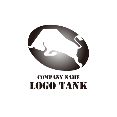 牛のロゴマーク ロゴタンク 企業 店舗ロゴ シンボルマーク格安作成販売