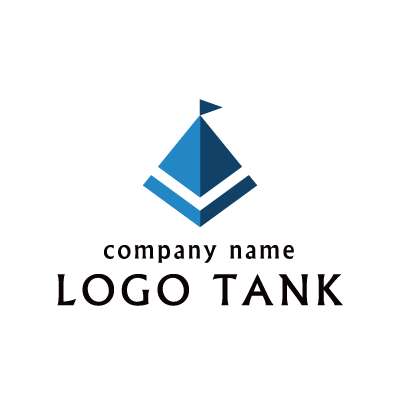 立体的なテントのロゴ