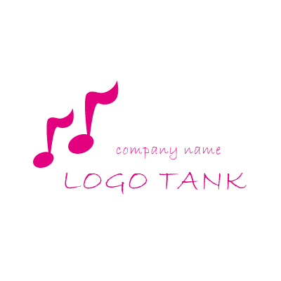 かわいい音符のロゴマーク ロゴタンク 企業 店舗ロゴ シンボルマーク格安作成販売