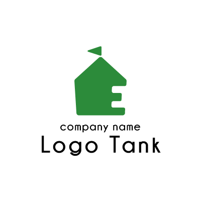 家とＥを組み合わせたロゴ