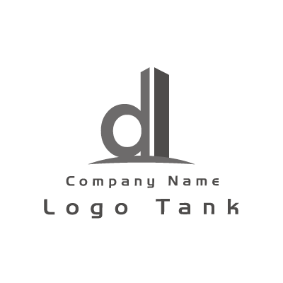 dとビルのロゴ d / グレー / ビル / シンプル / 建築 / 建設 / 不動産 / リフォーム / 投資 / 土地 /,ロゴタンク,ロゴ,ロゴマーク,作成,制作