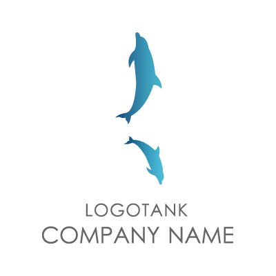 イルカのイラスト ロゴタンク 企業 店舗ロゴ シンボルマーク格安作成販売